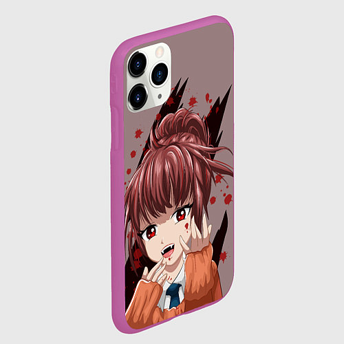 Чехол iPhone 11 Pro матовый Аниме-вампир / 3D-Фиолетовый – фото 2