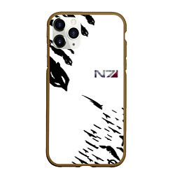 Чехол iPhone 11 Pro матовый MASS EFFECT ПОСЛЕДНИЙ БОЙ БЕЛ, цвет: 3D-коричневый