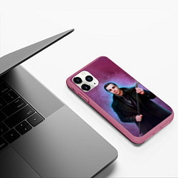 Чехол iPhone 11 Pro матовый Тилль, цвет: 3D-малиновый — фото 2