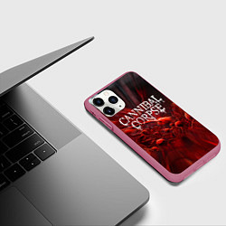 Чехол iPhone 11 Pro матовый Blood Cannibal Corpse Труп Каннибала Z, цвет: 3D-малиновый — фото 2