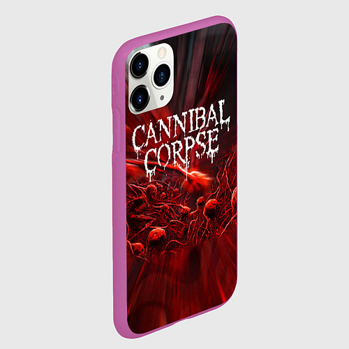 Чехол iPhone 11 Pro матовый Blood Cannibal Corpse Труп Каннибала Z / 3D-Фиолетовый – фото 2