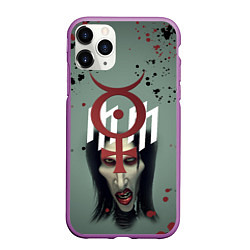 Чехол iPhone 11 Pro матовый Marilyn Manson Мерилин Мэнсон Z