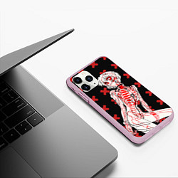 Чехол iPhone 11 Pro матовый Ева 00 Аянами Рей в X Ray, цвет: 3D-розовый — фото 2