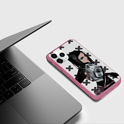 Чехол iPhone 11 Pro матовый Риэл Мэйер из Эрго Прокси, цвет: 3D-малиновый — фото 2