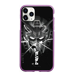 Чехол iPhone 11 Pro матовый GUNDAM, цвет: 3D-фиолетовый