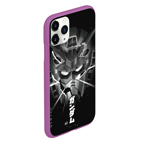 Чехол iPhone 11 Pro матовый GUNDAM / 3D-Фиолетовый – фото 2