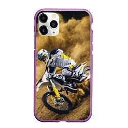 Чехол iPhone 11 Pro матовый HUSQVARNA ХУСКВАРНА SPORT, цвет: 3D-фиолетовый