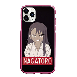 Чехол iPhone 11 Pro матовый Miss Nagatoro, цвет: 3D-малиновый