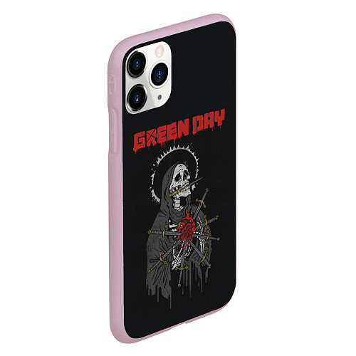 Чехол iPhone 11 Pro матовый GreenDay ГринДей Poster Z / 3D-Розовый – фото 2