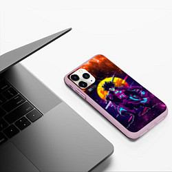 Чехол iPhone 11 Pro матовый One Piece боевой кибер - Луффи, цвет: 3D-розовый — фото 2