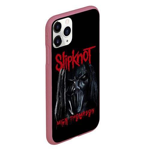 Чехол iPhone 11 Pro матовый MICK THOMPSON SLIPKNOT СЛИПКНОТ Z / 3D-Малиновый – фото 2