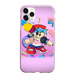 Чехол iPhone 11 Pro матовый Friday Night Funkin парень, цвет: 3D-розовый