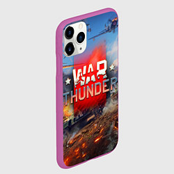 Чехол iPhone 11 Pro матовый WAR THUNDER ВАР ТАНДЕР, цвет: 3D-фиолетовый — фото 2