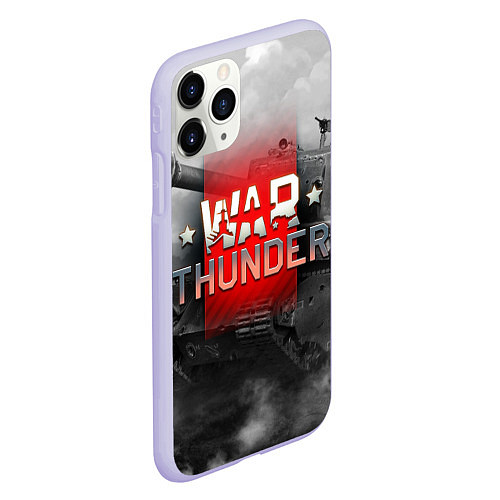 Чехол iPhone 11 Pro матовый WAR THUNDER ВАР ТАНДЕР / 3D-Светло-сиреневый – фото 2