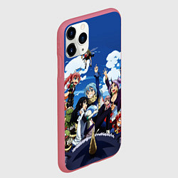 Чехол iPhone 11 Pro матовый Мое перерождение в слизь, цвет: 3D-малиновый — фото 2