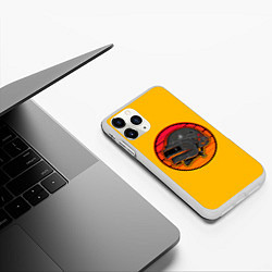 Чехол iPhone 11 Pro матовый Шлем Пабг, цвет: 3D-белый — фото 2