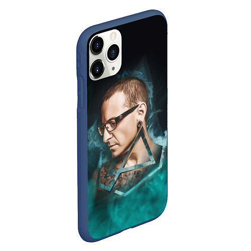 Чехол iPhone 11 Pro матовый CHESTER LINKIN PARK ЛИНКИН ПАРК Z / 3D-Тёмно-синий – фото 2