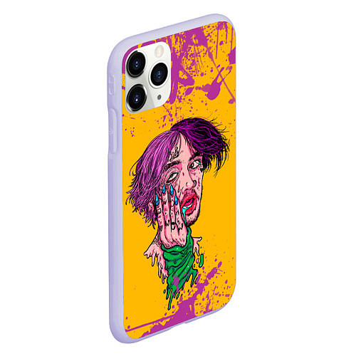 Чехол iPhone 11 Pro матовый LIL PUMP ЛИЛ ПАМП БРЫЗГИ Z / 3D-Светло-сиреневый – фото 2