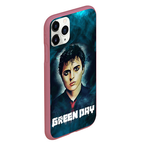 Чехол iPhone 11 Pro матовый Billie GreenDay ГринДай Z / 3D-Малиновый – фото 2