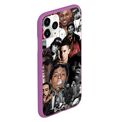 Чехол iPhone 11 Pro матовый Короли Рэпа KING RAP, цвет: 3D-фиолетовый — фото 2