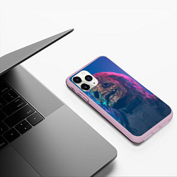 Чехол iPhone 11 Pro матовый Corey Taylor, цвет: 3D-розовый — фото 2