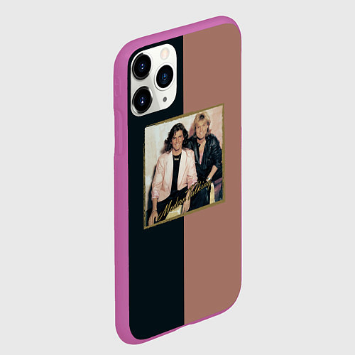 Чехол iPhone 11 Pro матовый Modern Talking Хиты 80-х / 3D-Фиолетовый – фото 2