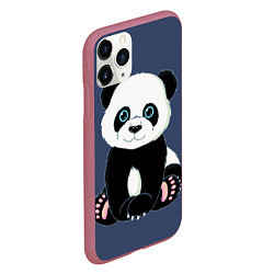 Чехол iPhone 11 Pro матовый Милая Панда Sweet Panda, цвет: 3D-малиновый — фото 2