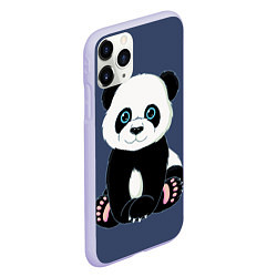 Чехол iPhone 11 Pro матовый Милая Панда Sweet Panda, цвет: 3D-светло-сиреневый — фото 2