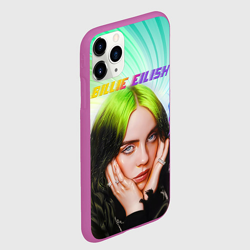 Чехол iPhone 11 Pro матовый BILLIE EILISH БИЛЛИ АЙЛИШ Z / 3D-Фиолетовый – фото 2