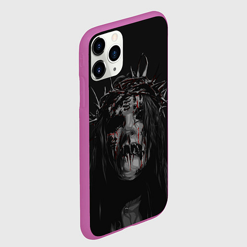 Чехол iPhone 11 Pro матовый Joey Jordison / 3D-Фиолетовый – фото 2