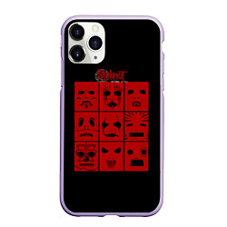 Чехол iPhone 11 Pro матовый Sliknot band, цвет: 3D-светло-сиреневый