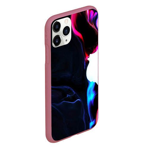 Чехол iPhone 11 Pro матовый Абстракция / 3D-Малиновый – фото 2