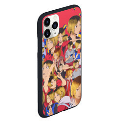 Чехол iPhone 11 Pro матовый Kozume Kenma Pattern Color, цвет: 3D-черный — фото 2