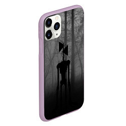 Чехол iPhone 11 Pro матовый Сиреноголовый Siren Head Игра, цвет: 3D-сиреневый — фото 2