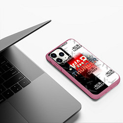 Чехол iPhone 11 Pro матовый WAR THUNDER ВАР ТАНДЕР, цвет: 3D-малиновый — фото 2