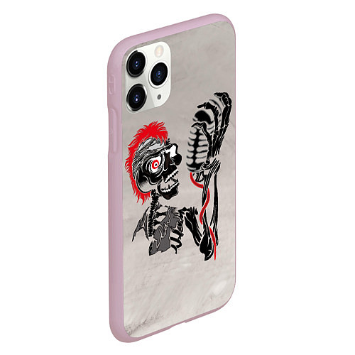 Чехол iPhone 11 Pro матовый Punk music / 3D-Розовый – фото 2