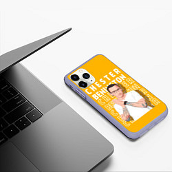 Чехол iPhone 11 Pro матовый Честер, цвет: 3D-светло-сиреневый — фото 2
