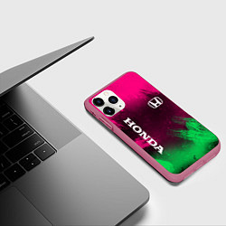 Чехол iPhone 11 Pro матовый NEON HONDA НЕОН ХОНДА, цвет: 3D-малиновый — фото 2