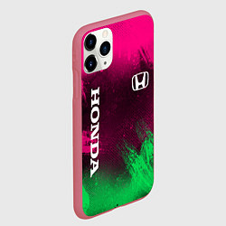 Чехол iPhone 11 Pro матовый NEON HONDA НЕОН ХОНДА, цвет: 3D-малиновый — фото 2