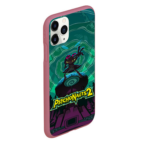 Чехол iPhone 11 Pro матовый PsychoNauts 2 Рас / 3D-Малиновый – фото 2