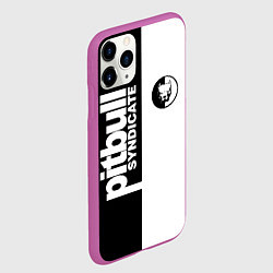 Чехол iPhone 11 Pro матовый PITBULL SYNDICATE ПИТБУЛЬ, цвет: 3D-фиолетовый — фото 2