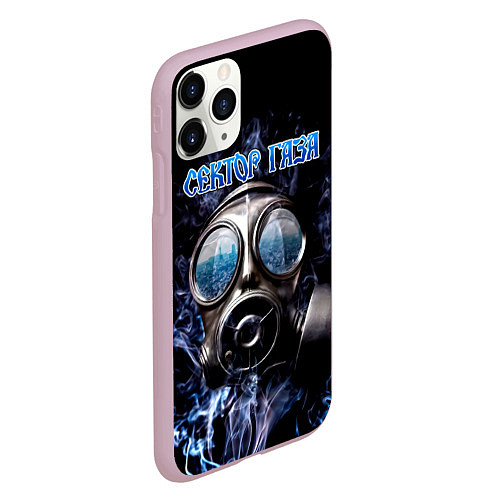 Чехол iPhone 11 Pro матовый Сектор Газа противогаз и дым / 3D-Розовый – фото 2