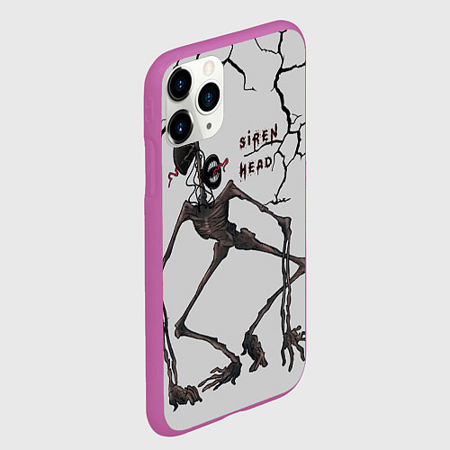 Чехол iPhone 11 Pro матовый Сиреноголовый Игра Ужастик / 3D-Фиолетовый – фото 2