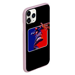 Чехол iPhone 11 Pro матовый Logo LB, цвет: 3D-розовый — фото 2