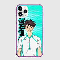 Чехол iPhone 11 Pro матовый Тоору Ойкава Oikawa Toru, цвет: 3D-фиолетовый