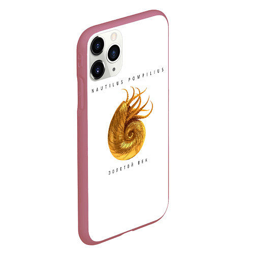 Чехол iPhone 11 Pro матовый Nautilus Pompilius ЗОЛОТОЙ ВЕК / 3D-Малиновый – фото 2