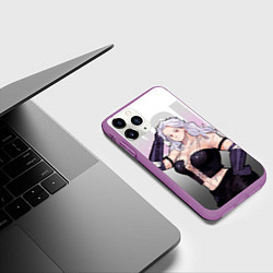Чехол iPhone 11 Pro матовый Noi, цвет: 3D-фиолетовый — фото 2