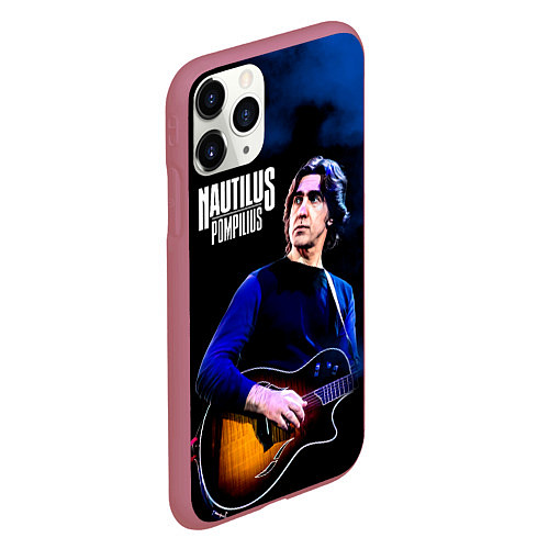 Чехол iPhone 11 Pro матовый Вячеслав Бутусов Nautilus Pompilius / 3D-Малиновый – фото 2