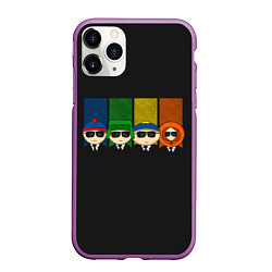 Чехол iPhone 11 Pro матовый South park FBI, цвет: 3D-фиолетовый