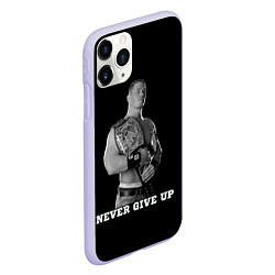 Чехол iPhone 11 Pro матовый Never give up, цвет: 3D-светло-сиреневый — фото 2